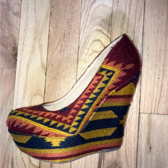 Steve Madden Pammyy Wedge Aztec Multi Color - Picture 9 of 11